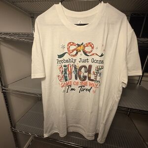 Festive White Graphic Tee